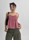 Current Check Sleeveless Blouse