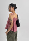 Current Check Sleeveless Blouse