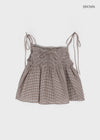 Current Check Sleeveless Blouse