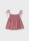 Current Check Sleeveless Blouse