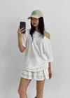 Royton Overfit Off-shoulder Short Sleeve T-shirt