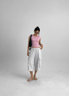 Kanlibel Boatneck Cap Sleeve Cropped Short Sleeve T-shirt