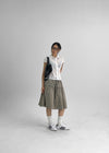 Pinton Summer Cap Sleeve Striped Short Sleeve Shirt