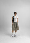 Parane Banding Pleated Midi Skirt