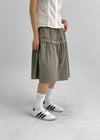 Parane Banding Pleated Midi Skirt