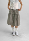 Parane Banding Pleated Midi Skirt