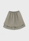 Parane Banding Pleated Midi Skirt