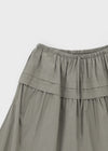 Parane Banding Pleated Midi Skirt