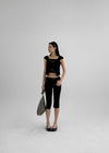 Pucha Low Raw Denim Capri Pants