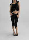 Pucha Low Raw Denim Capri Pants