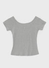 Belten Henley Neck Button Deep U-neck Short Sleeve T-shirt