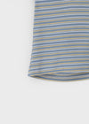 Clup Striped Backless Halter Hooded Sleeveless