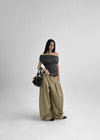 (UNISEX) Jerya Pintuck Two-way Balloon Cotton Pants