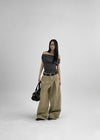 Soera Drape Shirring Off-shoulder Top