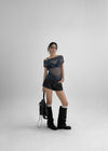 New Gong Non-fade Raw Denim Shorts