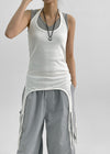 Totok Halter Layered Strap Long Sleeveless
