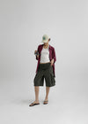 (UNISEX) Zenshell Roll-up Loose Fit Short Sleeve Check Shirt