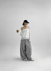 (UNISEX) Double-breasted Balloon Wide Two-way Banding Pants