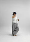 (UNISEX) Double-breasted Balloon Wide Two-way Banding Pants