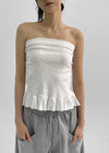 Momong Dot Frill Tube Top