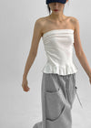 Momong Dot Frill Tube Top