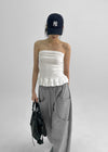 Momong Dot Frill Tube Top
