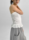 Momong Dot Frill Tube Top