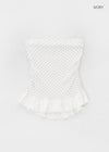 Momong Dot Frill Tube Top