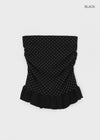 Momong Dot Frill Tube Top