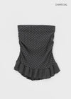 Momong Dot Frill Tube Top