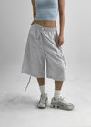 (UNISEX) Niton Eyelet Nylon Banding Bermuda Shorts