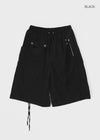 (UNISEX) Niton Eyelet Nylon Banding Bermuda Shorts