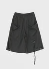 (UNISEX) Niton Eyelet Nylon Banding Bermuda Shorts