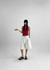 Crooked Two-way Back Banding Bermuda Cargo Pants