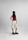 Crooked Two-way Back Banding Bermuda Cargo Pants