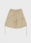 Crooked Two-way Back Banding Bermuda Cargo Pants