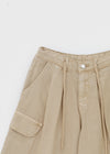 Crooked Two-way Back Banding Bermuda Cargo Pants