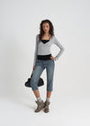[B-BASIC] Tension Deep V-neck Wrap Long Sleeve T-shirt