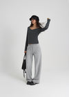 [B-BASIC] Light Sweat Straight Banding Pants