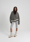 [B-BASIC] Bold Stripe Hooded Zip-up