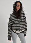 [B-BASIC] Bold Stripe Hooded Zip-up