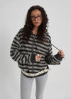 [B-BASIC] Bold Stripe Hooded Zip-up