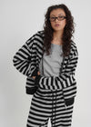 [B-BASIC] Bold Stripe Hooded Zip-up