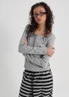 [B-BASIC] Light Standard Henley Neck Long Sleeve T-shirt (2SIZE)