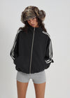 [B-BASIC] Heavy Sweat High Neck Line Zip-up