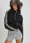 [B-BASIC] Heavy Sweat High Neck Line Zip-up