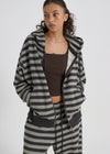 [B-BASIC] Bold Stripe Hooded Zip-up