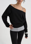 [B-BASIC] Light Sweat Off-Shoulder Man-to-Man