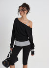 [B-BASIC] Light Sweat Off-Shoulder Man-to-Man