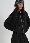 [B-BASIC] Double Cotton Rivet Hooded Zip-up